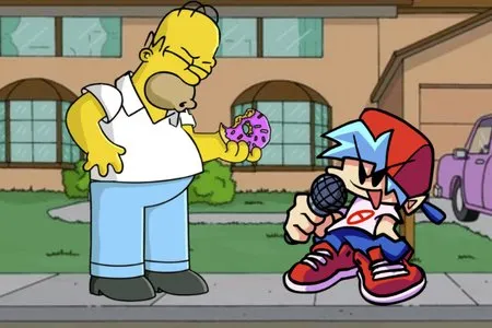 fnf vs homr v2 (fnf x the simpsons)