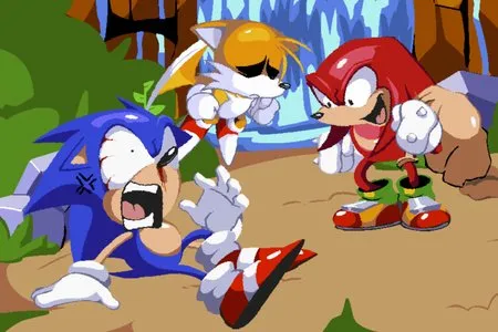 fnf lock-on: sonic vs knuckles